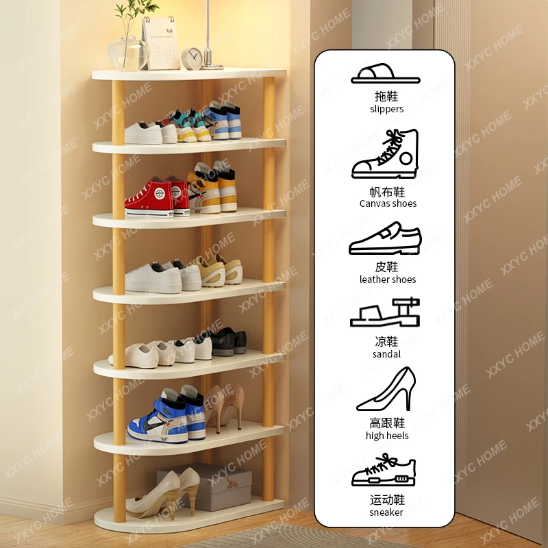 Shoe rack home entrance  dormitory simple small narrow entrance door shoe rack storage artifact space saving shoe cabinet