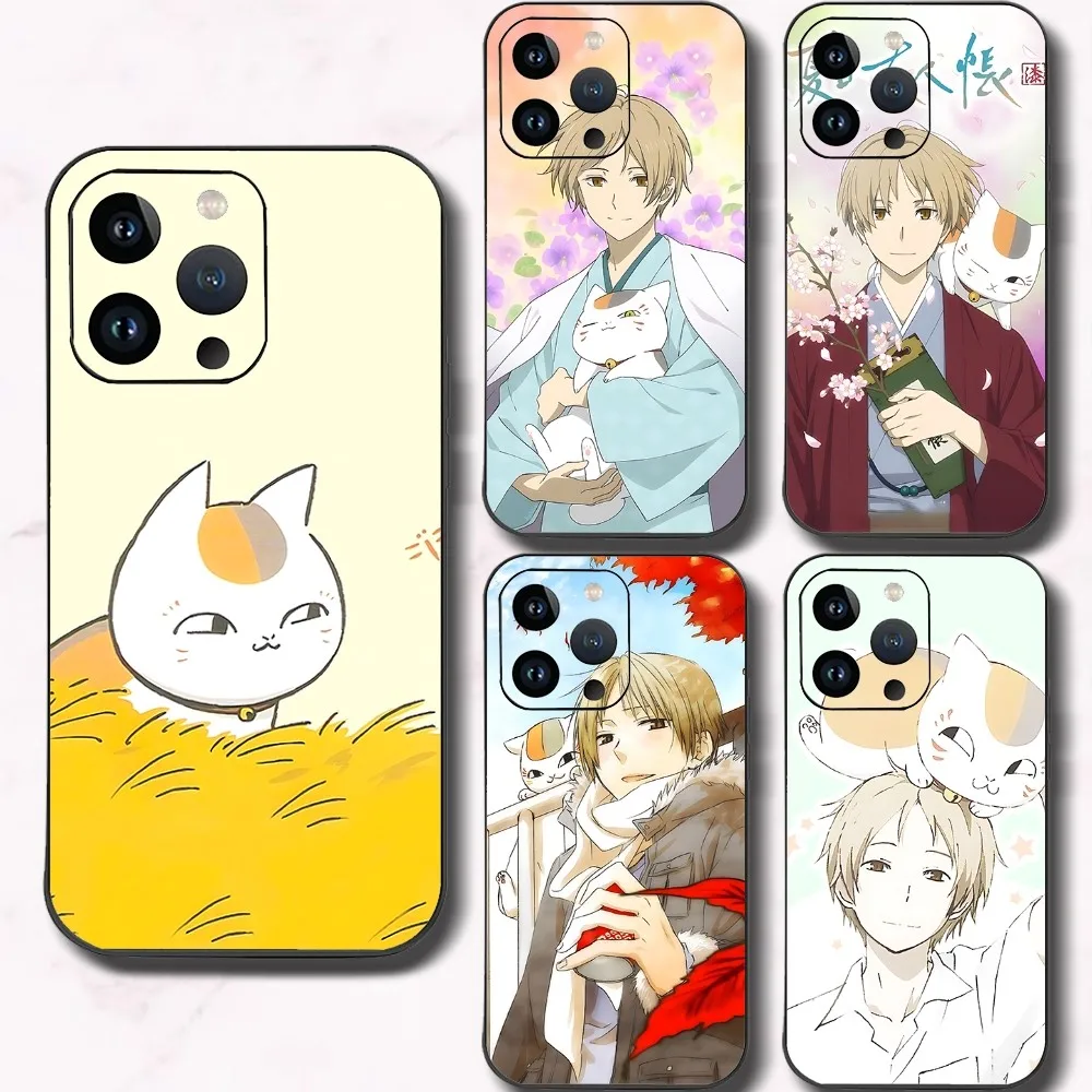 Natsume Yuujinchou Cat Phone Case For Iphone 15 11 13 14 15 16 Pro Max 7 8 Plus X Xr Xs Max Se2020 12mini Cover Case