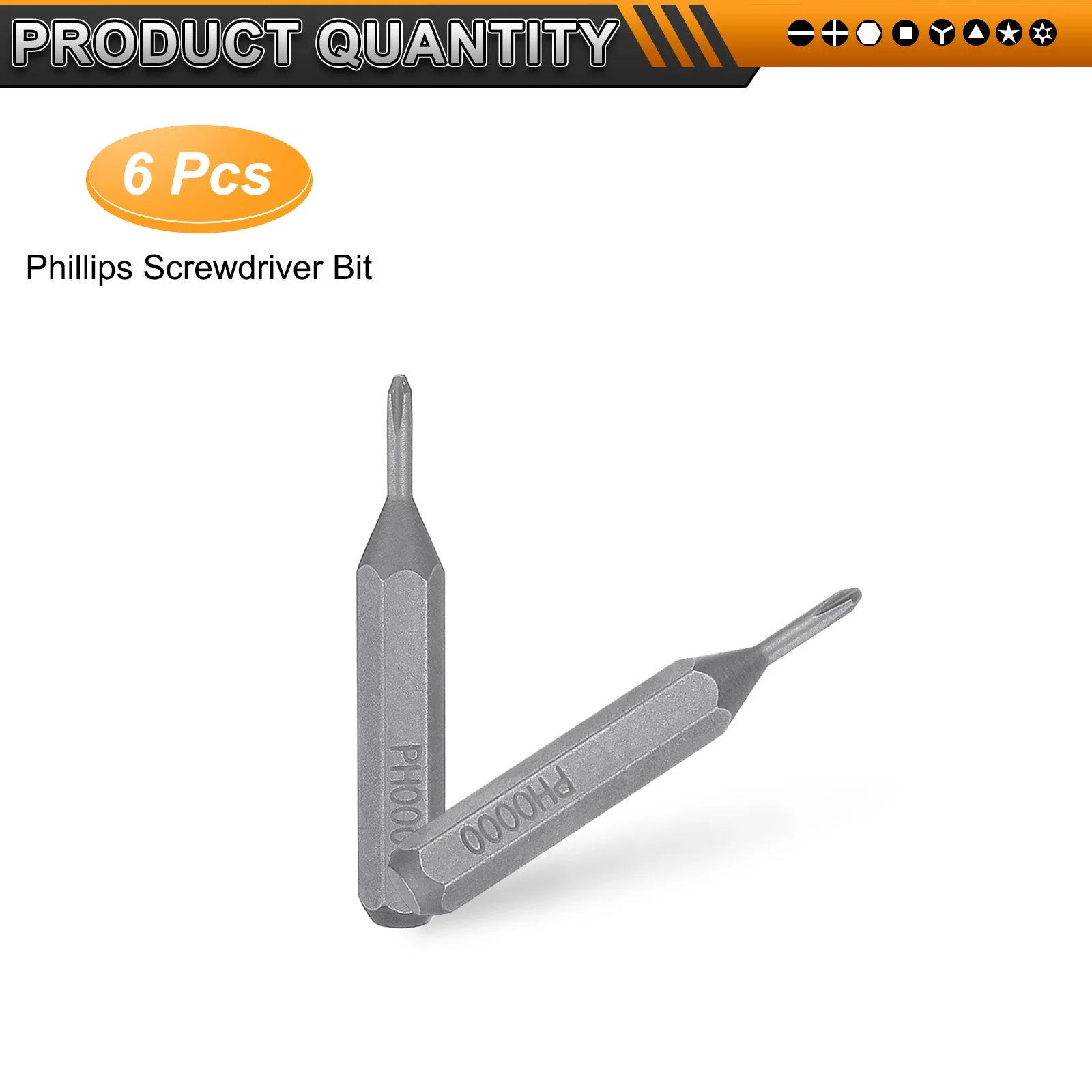 6/12pcs Phillips Screwdriver Bit 5/32