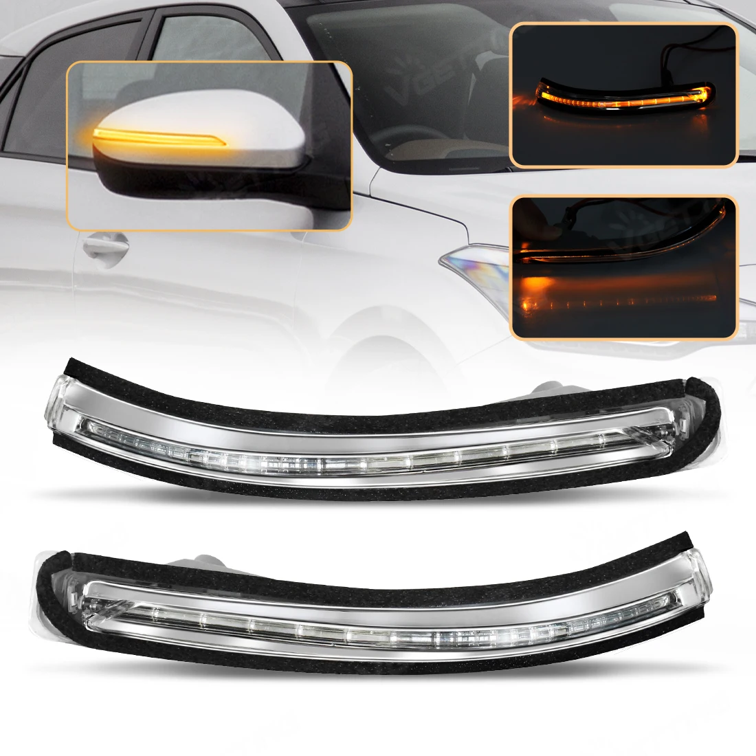 

87624-C8000 For Hyundai i20 GB IB 2016 2017 2018 Amber LED Exterior Outside Rearview Mirror Turn Signal Light Car Accessories