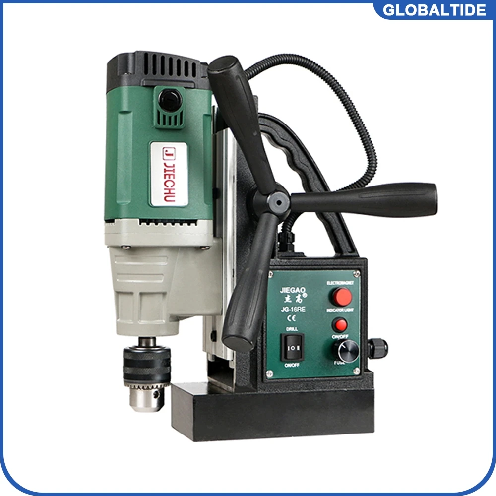 JG-28RE Magnetic Drill Speed-adjusting Tapping Forward Reverse Industrial Electric Drill Iron-absorbing Portable Drill