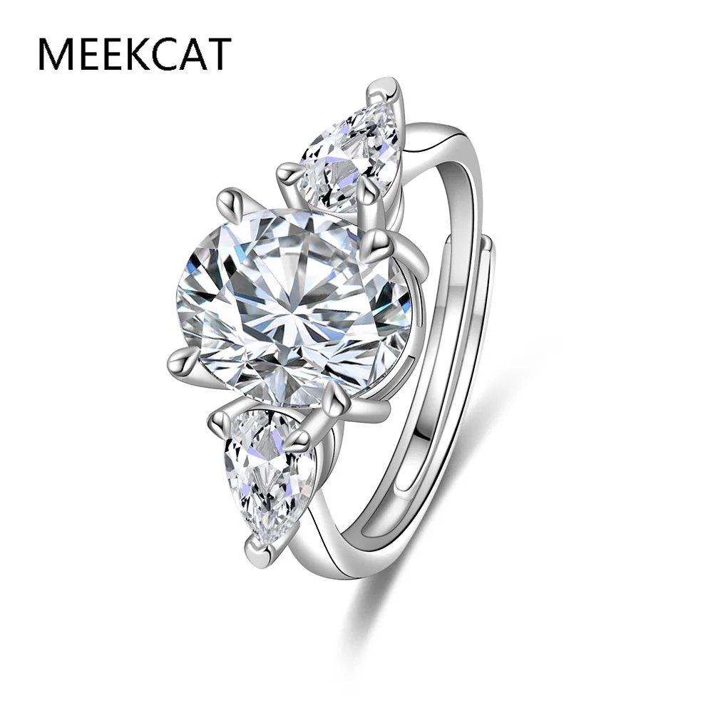 2ct Oval Cut Moissanite Engagement Rings for Women s925 Sterling Sliver Plated 18k White Gold Promise Gemstone Ring for Her Gift