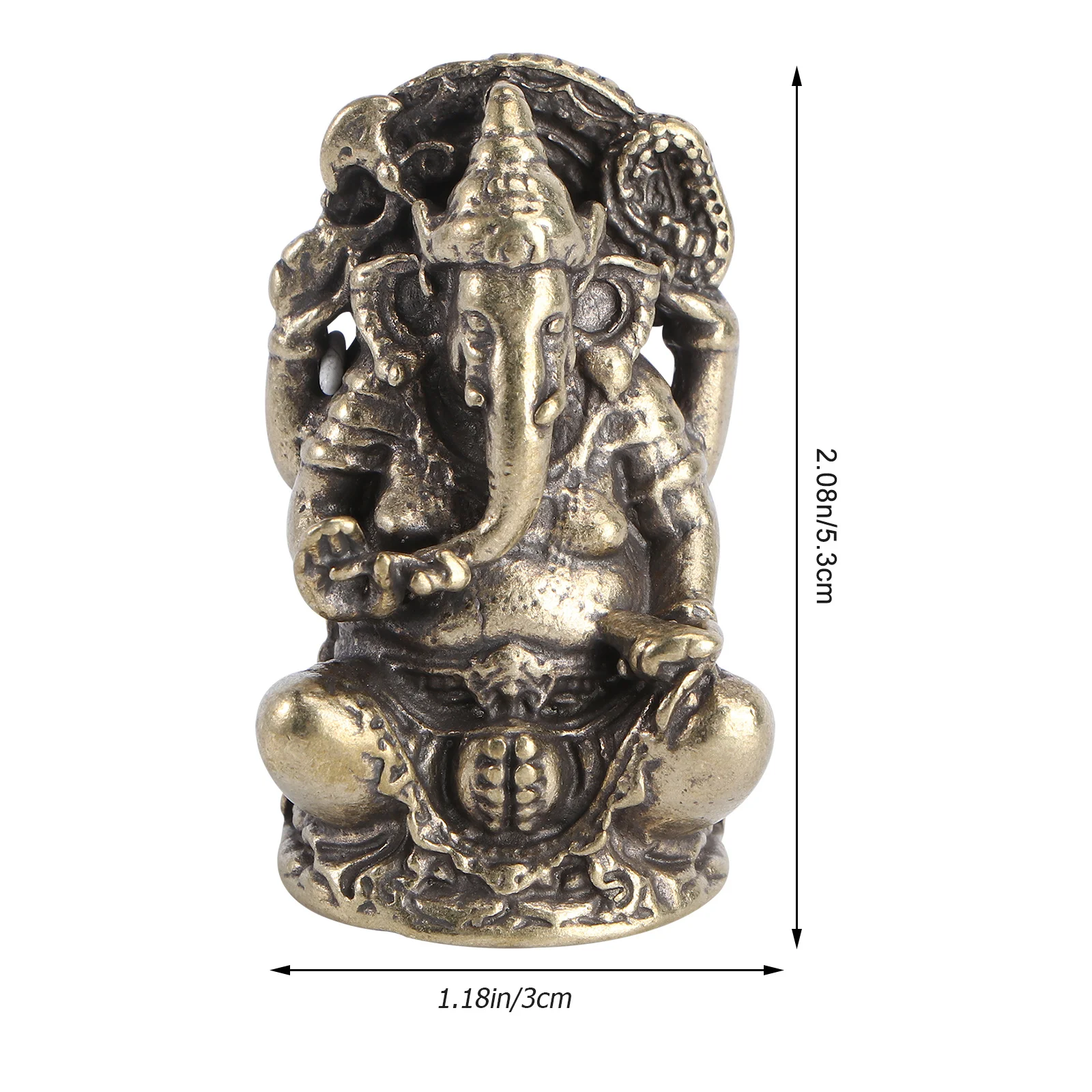 Solidna miedziana statua Boga Słonia Klasyczny ręcznie robiony Ganesha Ornament Dekoracja do domu, biura, świątyni Dekoracja Mądrość Szczęście