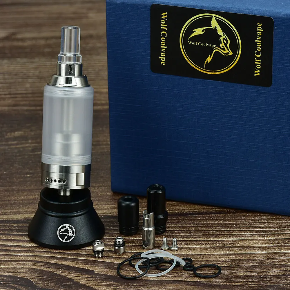 

wolfcoolvape BY-KA V.8+ Style rta VAPE MTL KA V.8+ rta 22mm 316SS RTA Rebuildable Tank 5.1ml airflow 1.2mm 1.4mm 1.7mm Atomizer