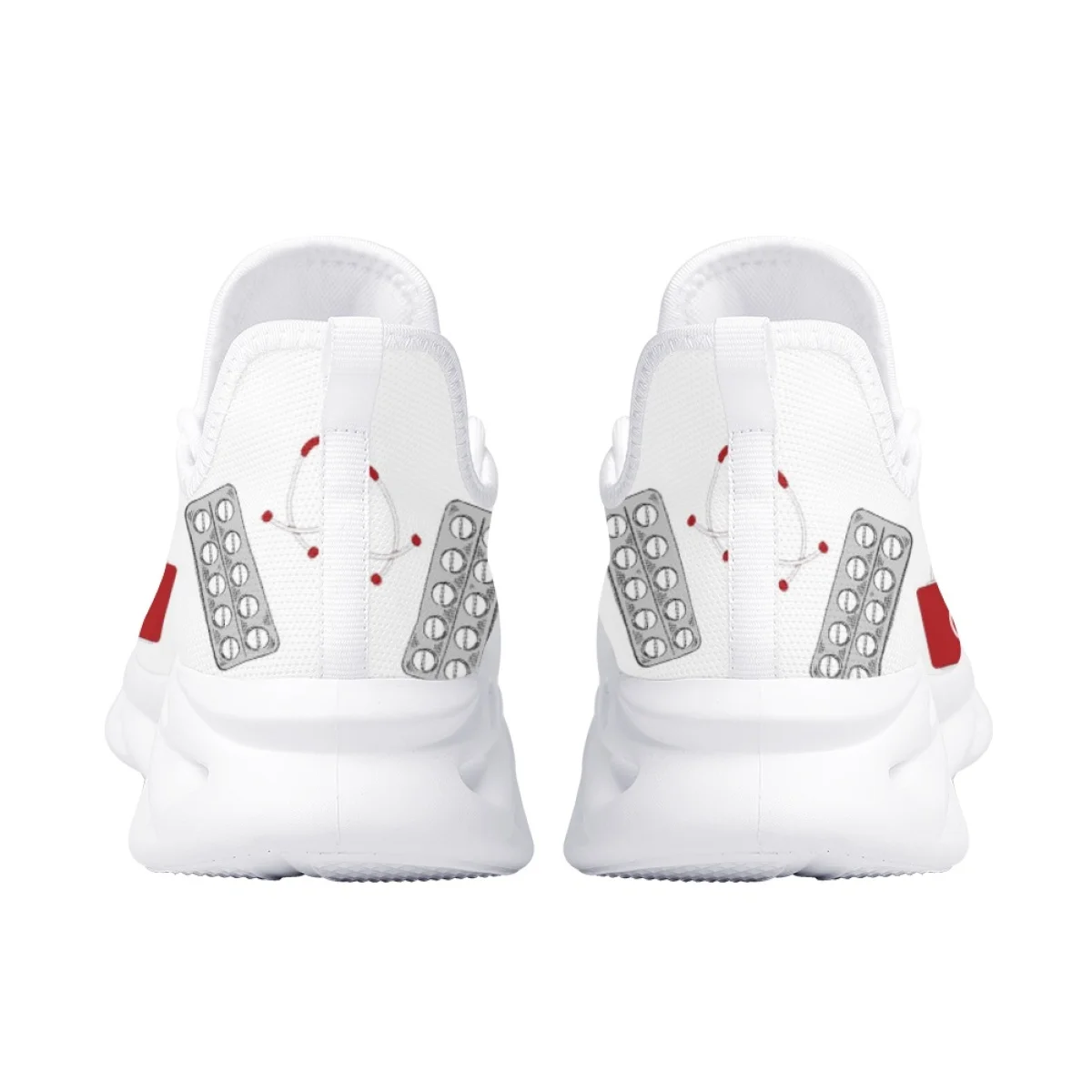 INSTANTARTS New Nurse Shoes for Women Medical Tool ECG Printed Shockproof Air Mesh Sneakers Summer Breathable Non-slip Walkings