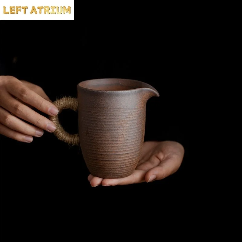 320ml Rock clay Coarse Pottery Public Cup Ceramic Chahai Cup Kung Fu Tea Accessories Tea Infusers Sharing Cup Tea Dispenser