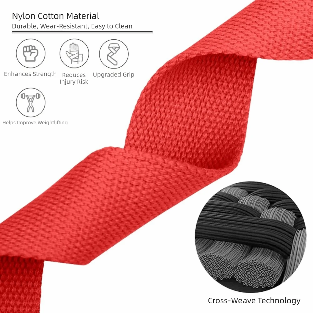 Adjustable Weightlifting Wrist Straps Padded Added Friction Wrist Support Straps Non-slip Comfortable Strength Training Straps
