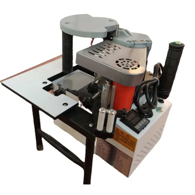 

【Best-selling】220V 1200W Manual Edge Banding Machine Double Side Gluing Portable Edge Bander Woodworking Edge Banding Machine