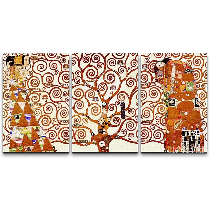 Canvas Print Wall Art Tree Of Life Cultural Historic Oil Painting Reproduction Scenic For Living Room Bedroom Office Decor