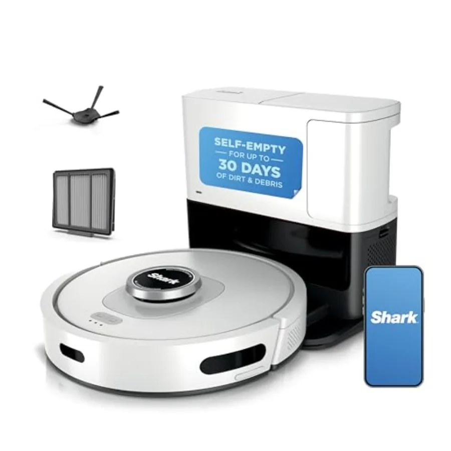 Matrix Clean Robot Vacuum Cleaner with Powerful Suction for Pet Hair, Rugs, Carpets Hard Floors Self-Empty Base 60-Day Capacity