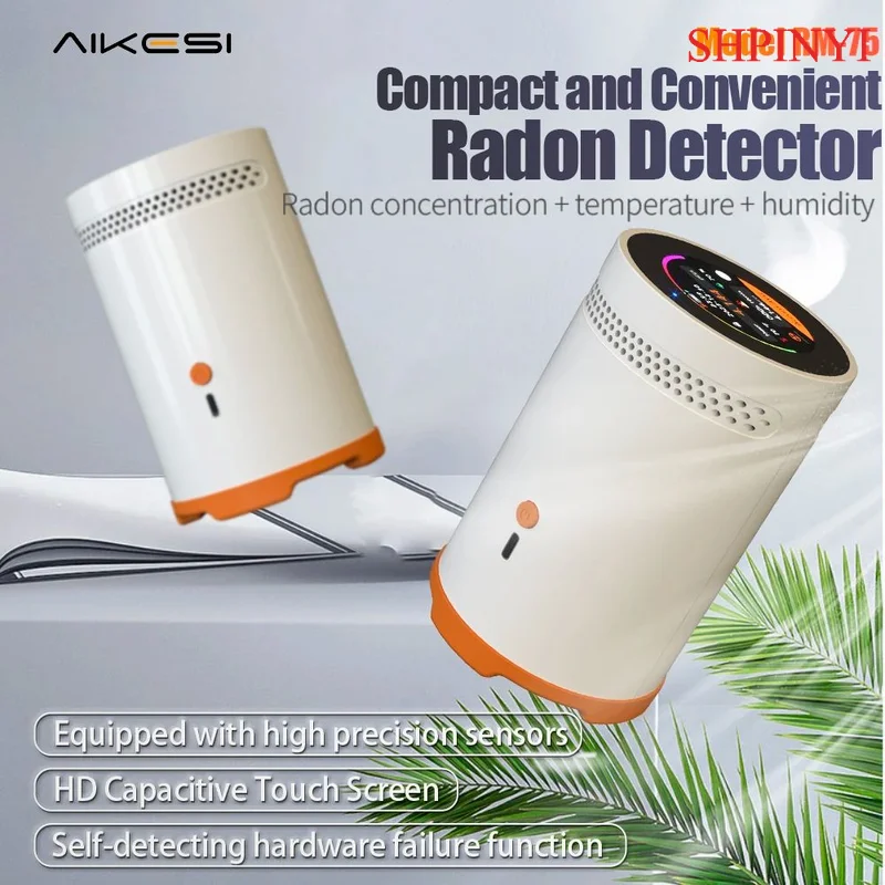 Aikesi Rm-75 Detector Doméstico Bateria Operado Bq/m3 Pci/l Monitor de Radon Detector de Gás Sensor de Radon de Íon Analisadores de Gás