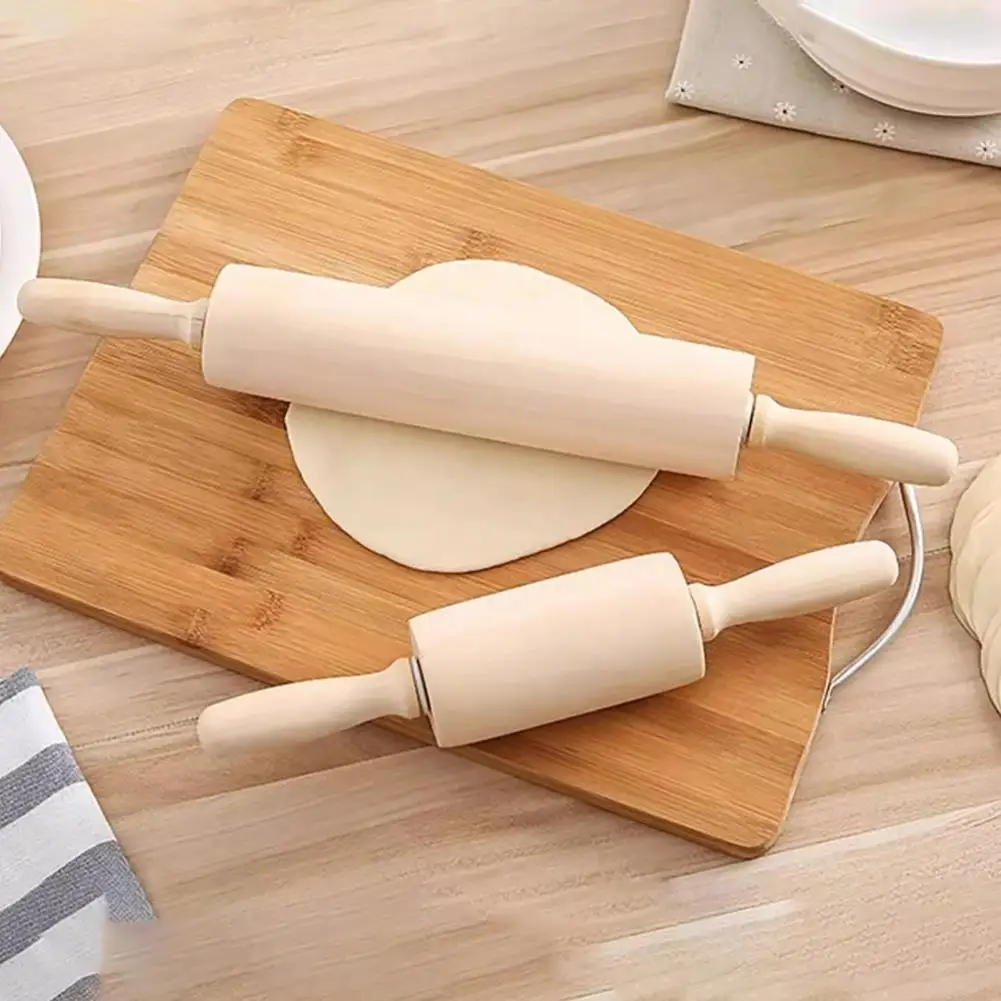 Wooden Rolling Pin Food Grade Non-stick Pizza Cookies Pie Crust Baking Pastry Dumpling Wrapper Dough Roller Stick Kitchen Gadget
