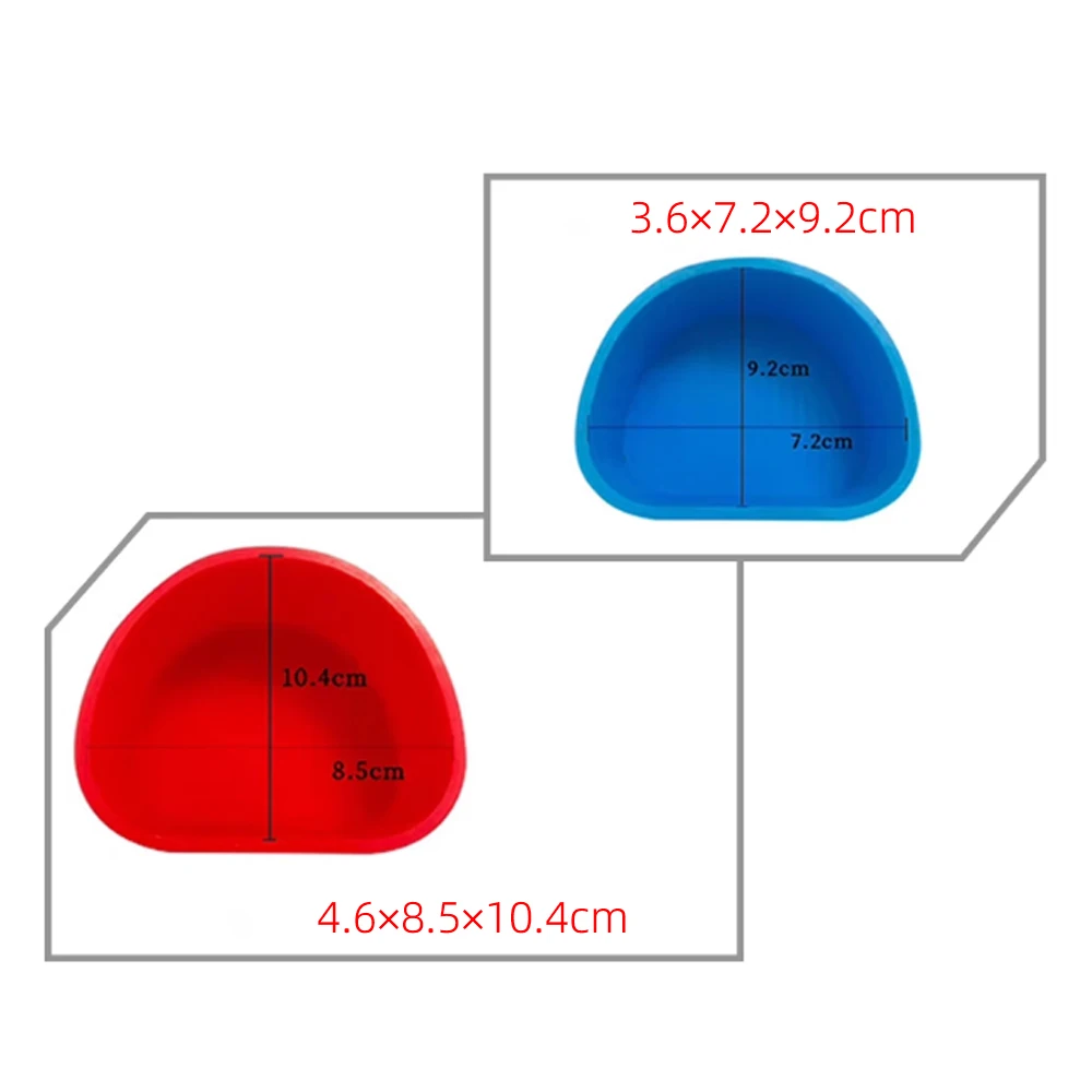 2pcs Dental Injection Molding Silicone Box Plaster Model Full Mouth Suction Denture Plastic Pallet