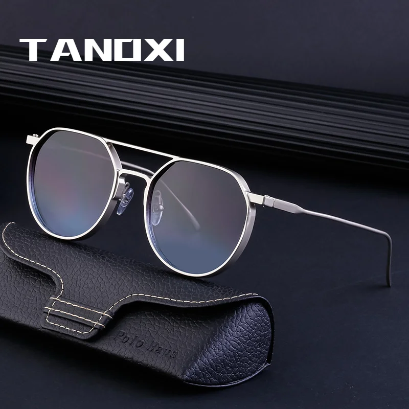 TANOXI Brand Classic Design Men Polarized Mirror Sunglasses Driving Fishing Sport Eyeglass For Male TR90 Goggle Gafas De Sol