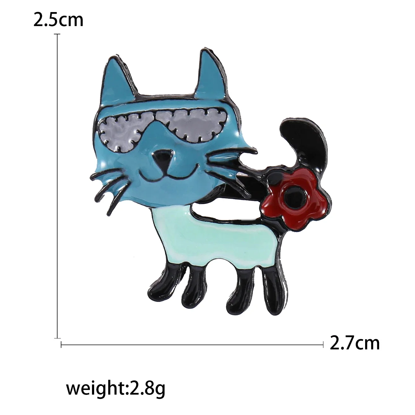 Enamel Pin Cartoon Cat for Women Unisex Cute 3-color Anime Cats New Year Brooch Pins Friends Gifts