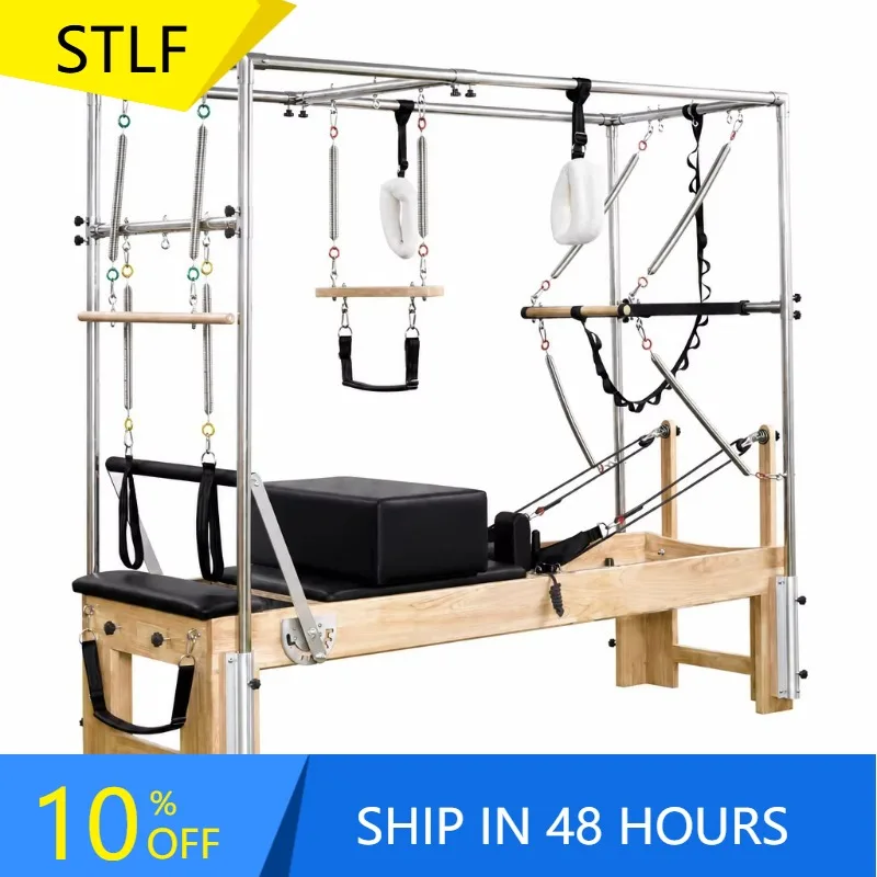 YTYIN High Quality Professional Oak Indoor Fitness Equipment Wholesale Elevated Beds Full Trapeze For Pilates Studio Us
