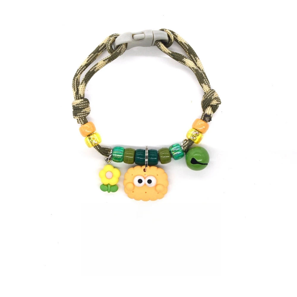 1 Stück Haustier-Halsband für Katzen und Hunde, farblich kontrastierend, gewebt, Sommerfrische, verstellbar, für Welpen, Sicherheit, Anti-Verlust, Outdoor-Walking-Zubehör – Detail 3