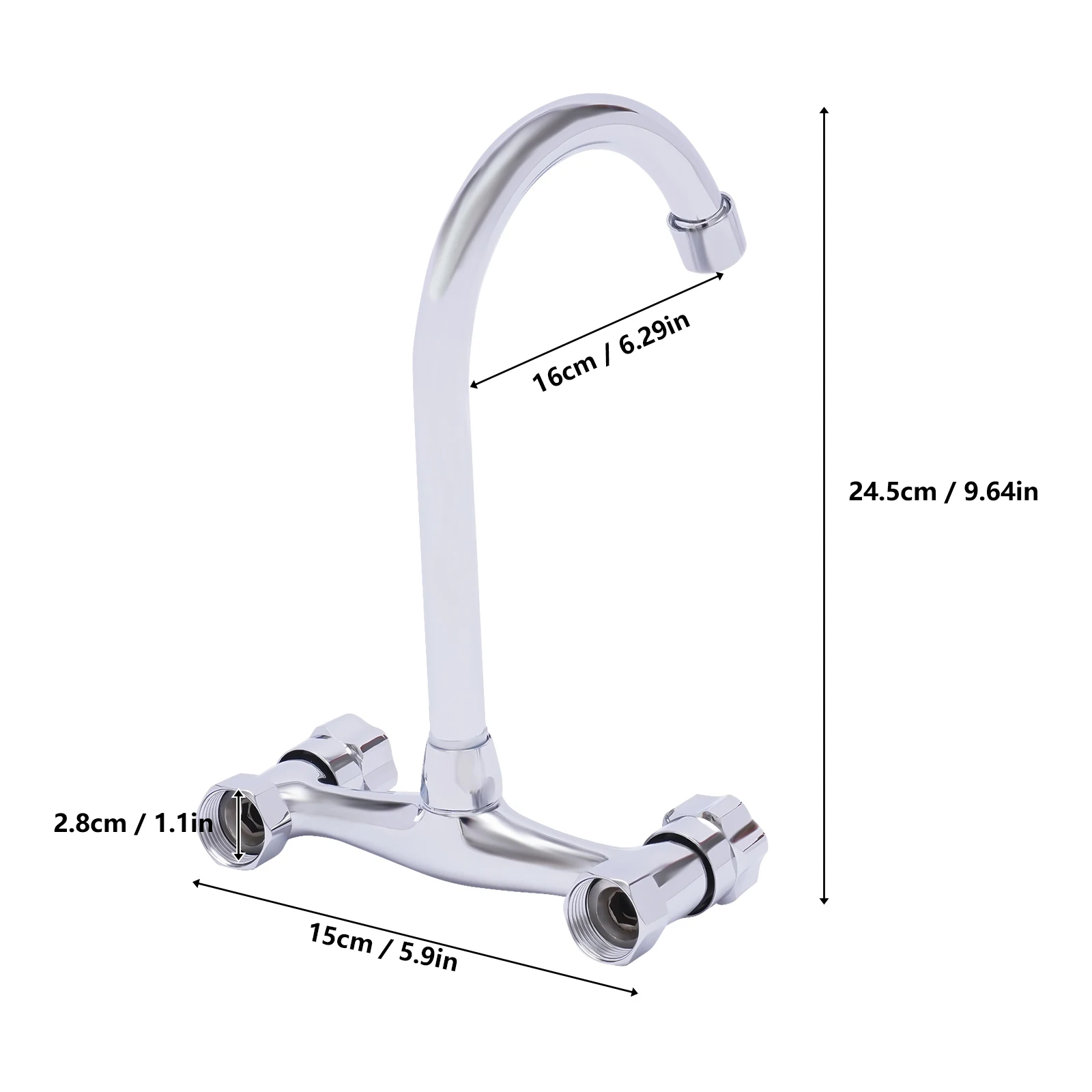 Küchen armaturen, High Arc Doppelgriffe Edelstahl Waschbecken Wasserhähne Küchen spüle Wasserhähne für Bauernhaus Wohnmobil Wäsche RV Bar