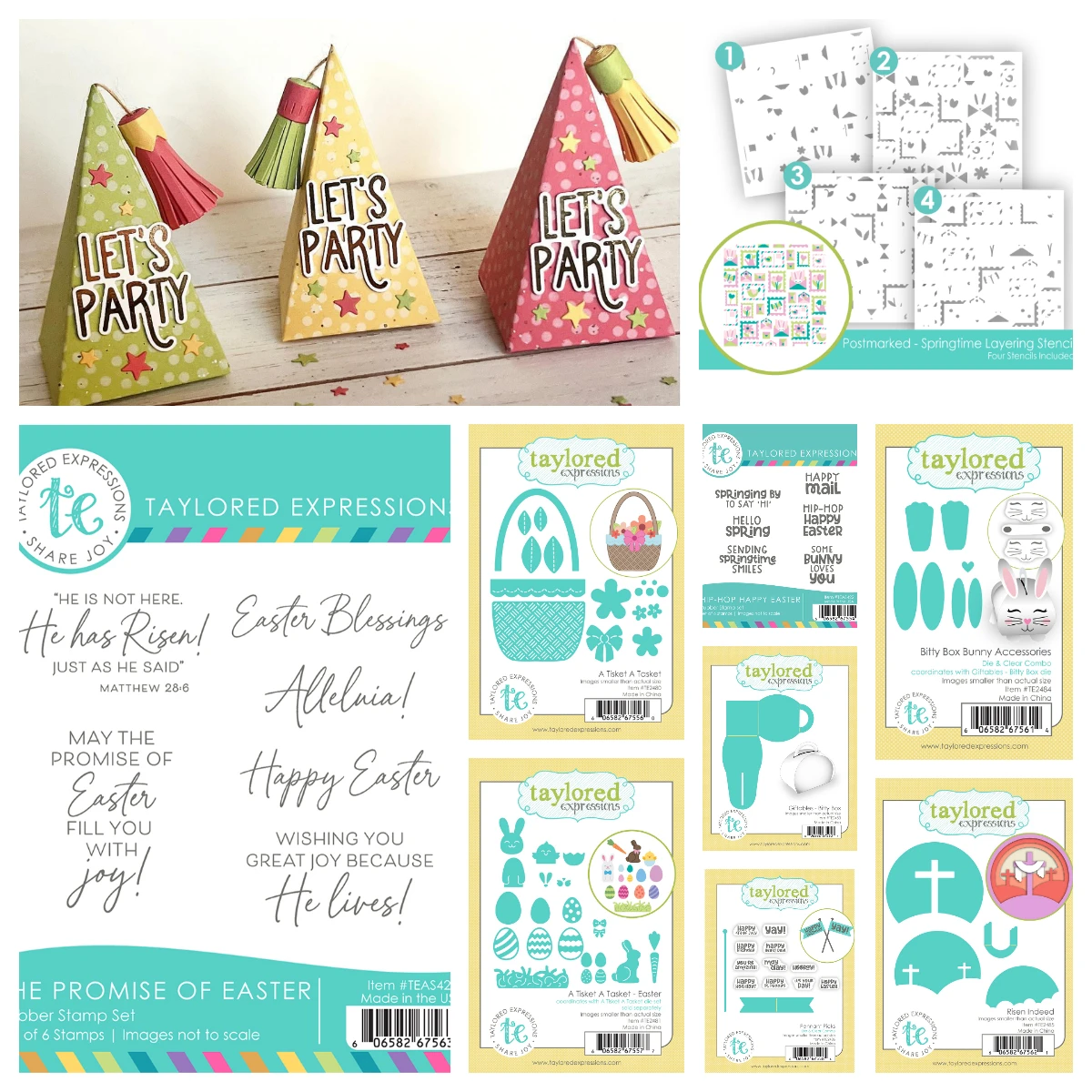 

2026 New Dies Stamp Springtime Stencil Happy Easter Bitty Box Bunny Accessories Dies Clear Stamp for DIY Scrapbooking Diary Mold