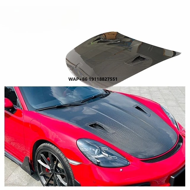 

Carbon GT4 Hood for 718 982 Cayman Boxster Upgrade GT4 Body Kit Front Engine Hood