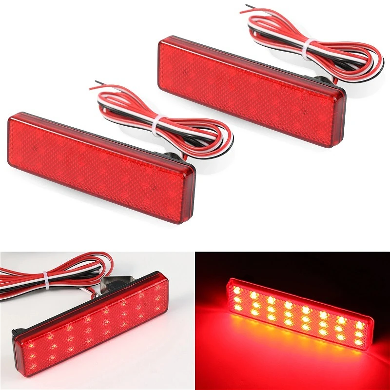 2Pcs For Opel Vauxhall Vivaro Movano A Nissan Primastar Renault Trafic Master Rear Bumper Reflector Red shells OEM:9160858