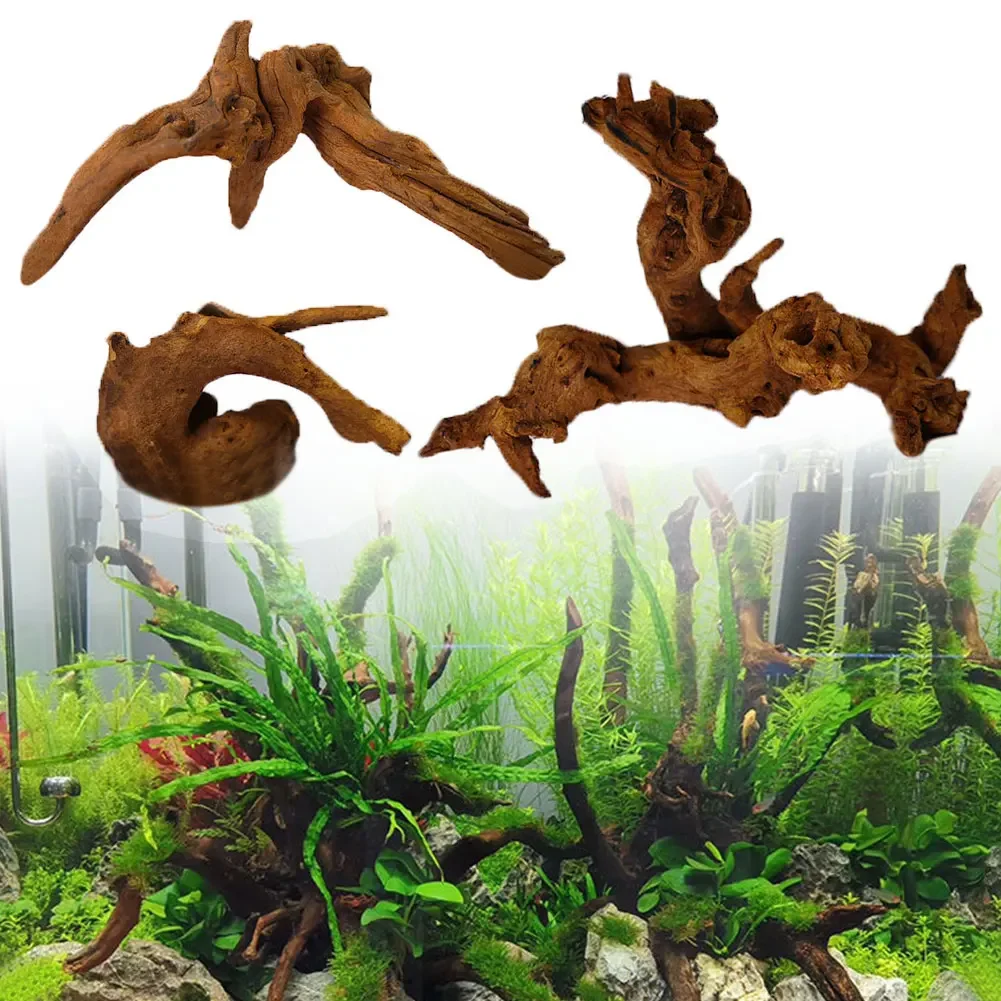 1Pcs Natural Tree Trunk Aquarium Decoration Wood Artwork Decor Landscaping Ornaments Decor Fish Tank Background Moss Decor