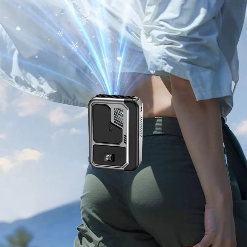 

Belt Clip Fan Belt Clip Fan For Under Shirt 3 Wind Speeds Digital Display Air Cooler Hot Weather Appliance For Camping Hiking