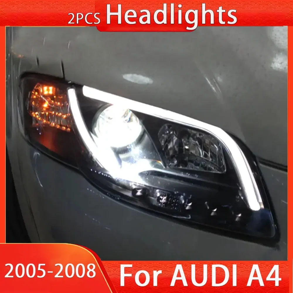

Head Lamp for Audi A4 B7 LED Headlight 2005 2006 2007 2008 Headlights A4 B7 DRL Turn Signal High Beam Angel Eye Projector Lens