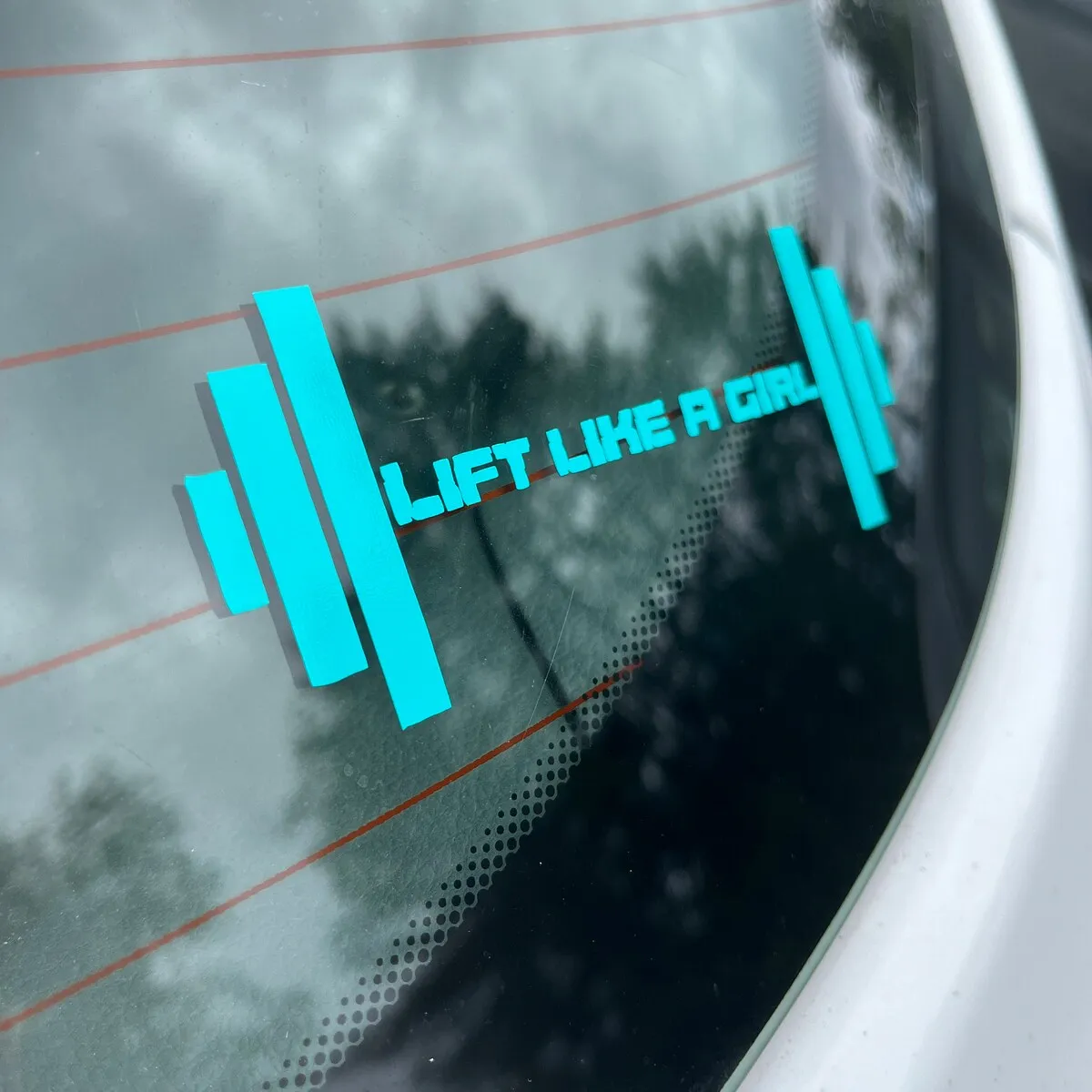Lift Like A Girl Barbell Fitness Vinyl Car Sticker Decal for Auto Body and Window Decor