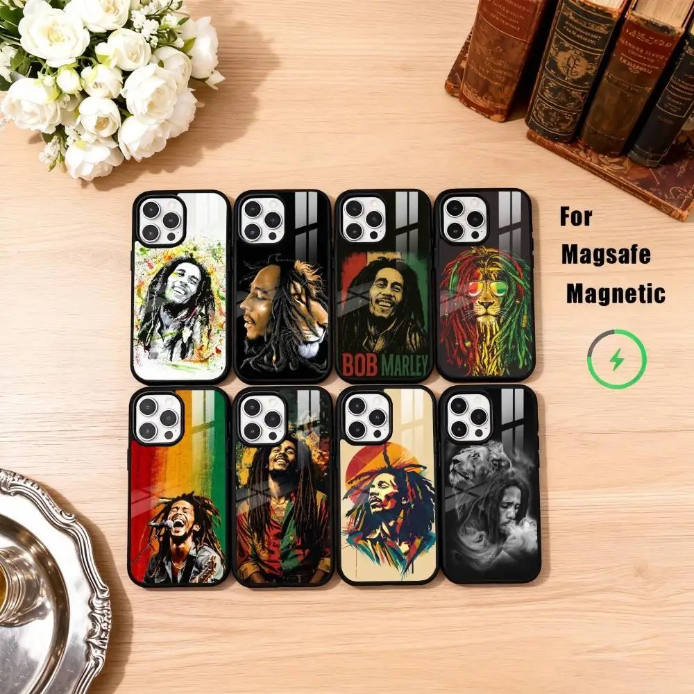 

Bob Marley Rasta Lion Phone Case For iPhone17,16,15,14,13,12,11 Plus,Pro Max Magnetic For Magsafe Wireless Charging