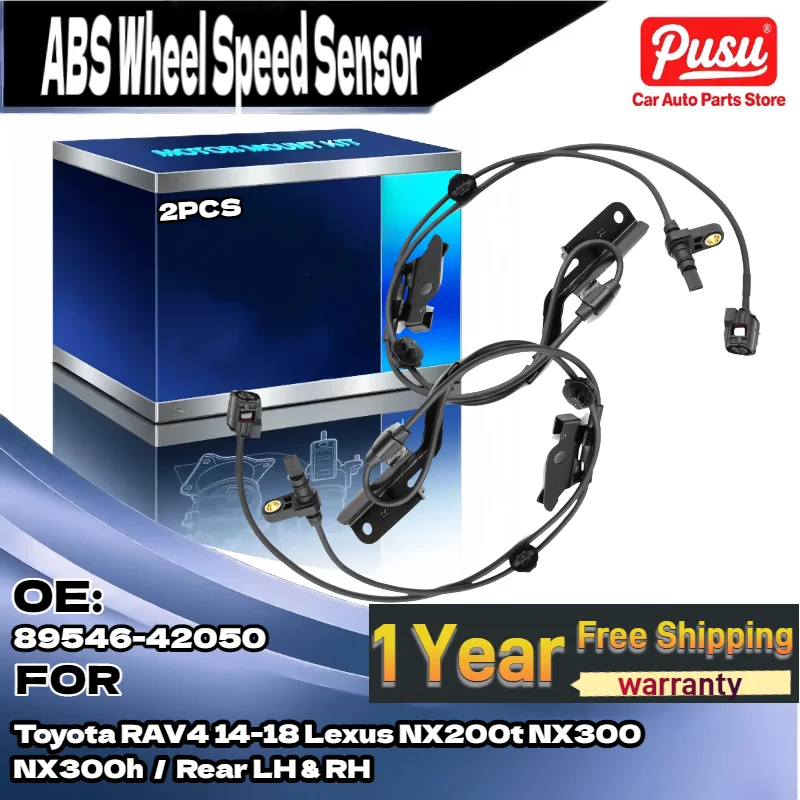 

2 шт., автоматический датчик скорости заднего левого и правого колеса ABS 89546-42050, подходит для Toyota RAV4 14-18 Lexus NX200t NX300h