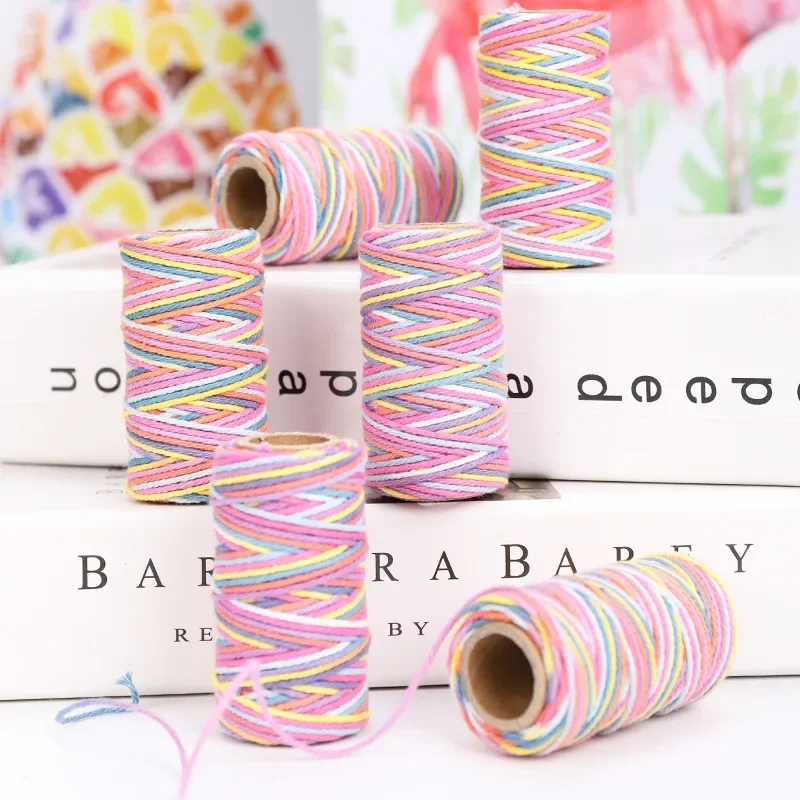 1mm 23m/roll Color Section Dyed Cotton Rope Tag Rope for Clothing Home Textile Sewing Tapestry Decoration Products DIY Craft