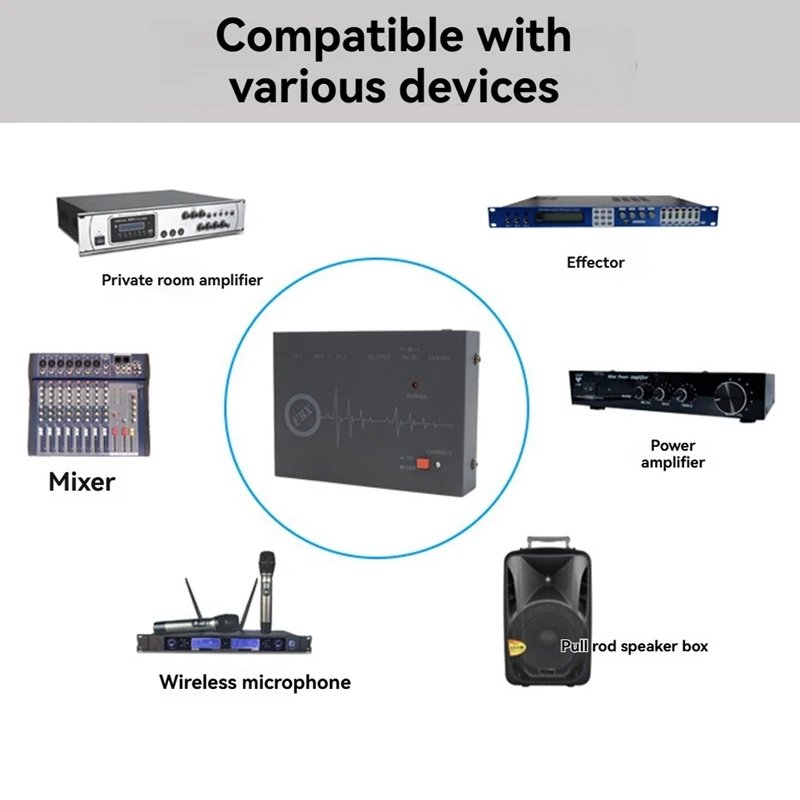 YP-3 3 Channels Microphone Anti-Howling Device, Front Stage Effector,Suppressor Frequency Shift Equalizer-ABAM