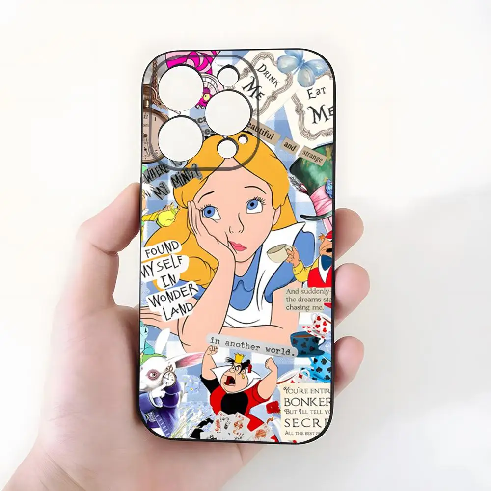 A-Alice In Wonderlands Phone Case For IPhone 17 Pro Max 15 Pro 16 14 Plus 12 13 Mini 11 Pro Shockproof Soft Cover