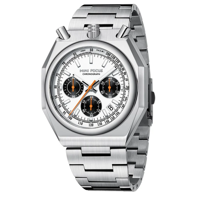 MINI FOCUS Available In Stock MF0601G Chronograph Quartz Watch for Lovers Fashion Waterproof Luminous Wristwatch with Calendar