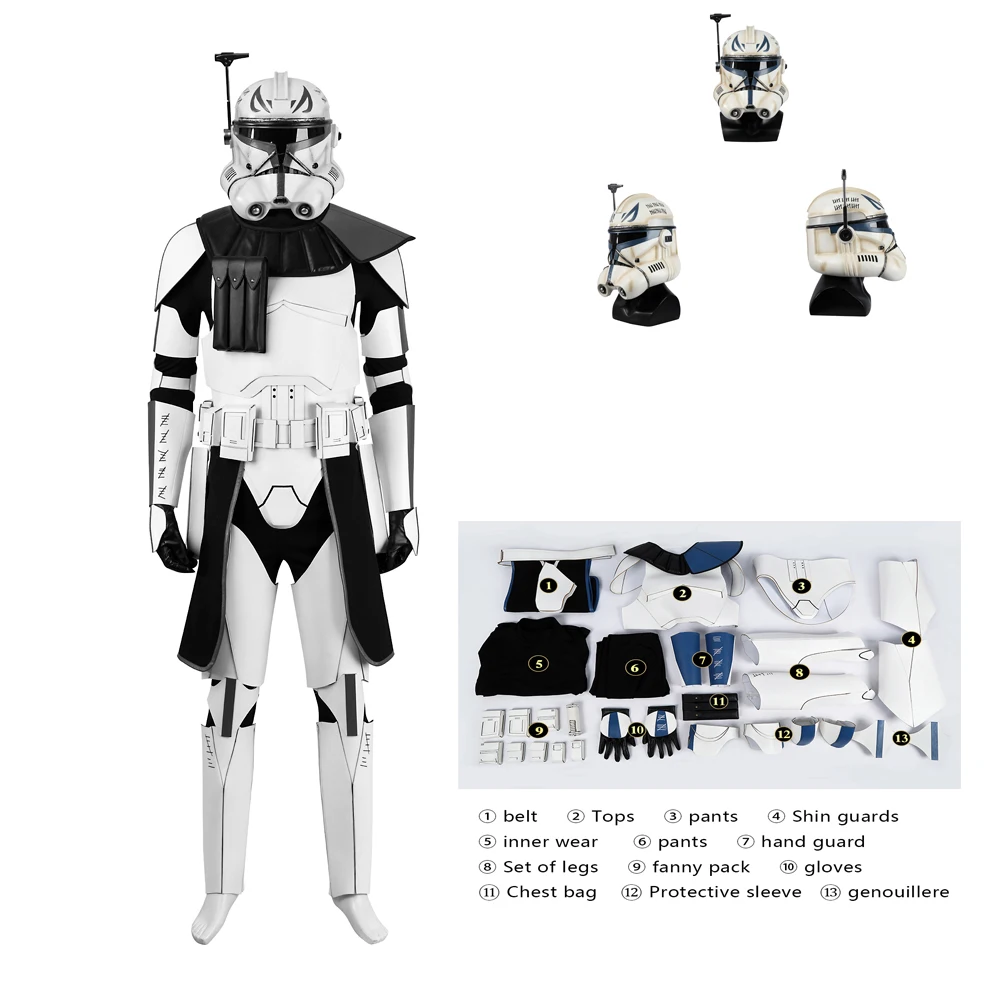 

Halloween Party Costume Superhero Rex Role-Playing Costume Men's Captain High-Quality Camouflage Combat Suit