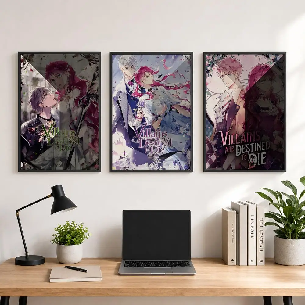 comic Villains Are Destined to Die Poster Poster, Wall Decor Art Print, Abstract Wall Decor Art Print for Living Room