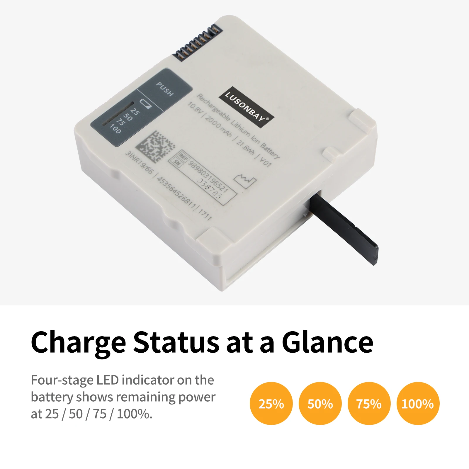 LUSONBAY 10.8V 21.6Wh Replacement REF 989803196521 Battery For Ph-ps IntelliVue X3 MX100  MX700 Patient Monitor 453564526811