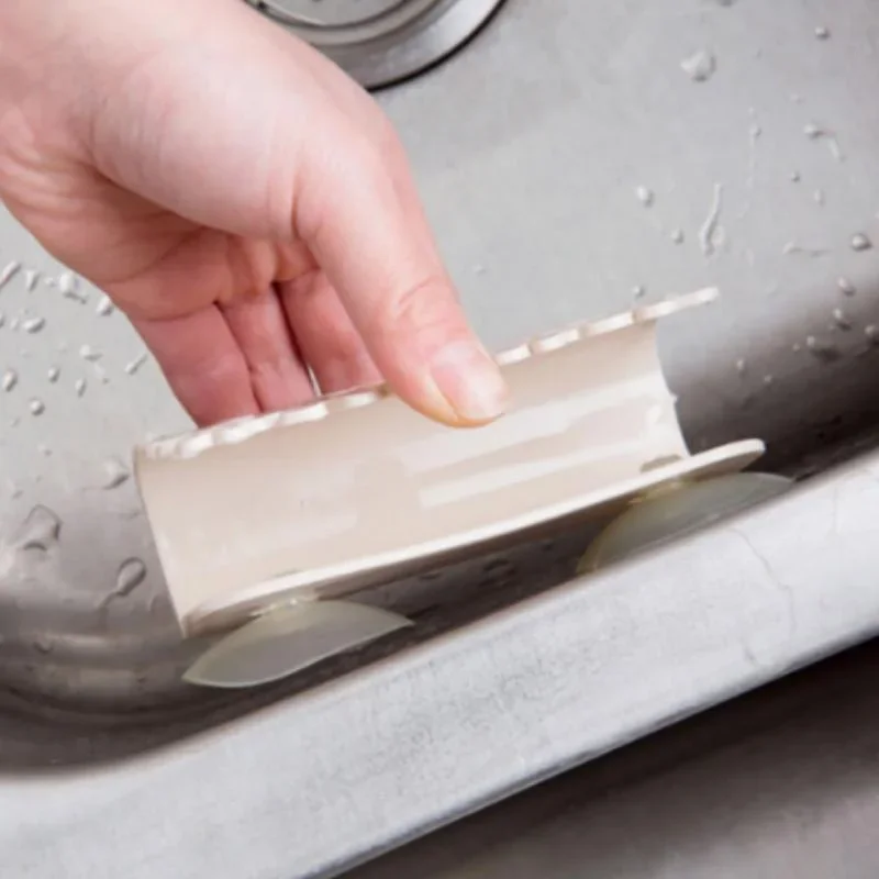 1Pc Dish Cloths Rack Suction Sponge Holder Clip Rag Storage Lid Rack Kitchen Tool - Image 3