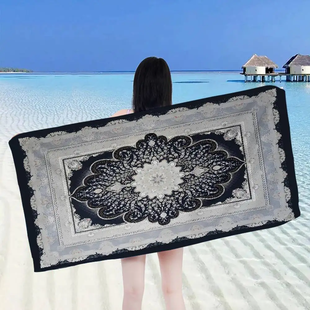 Complex regular patterns Microfiber Blanket Quick Drying Beach Towels Oversized Printing Super Absorbent Pool Towel Blanket