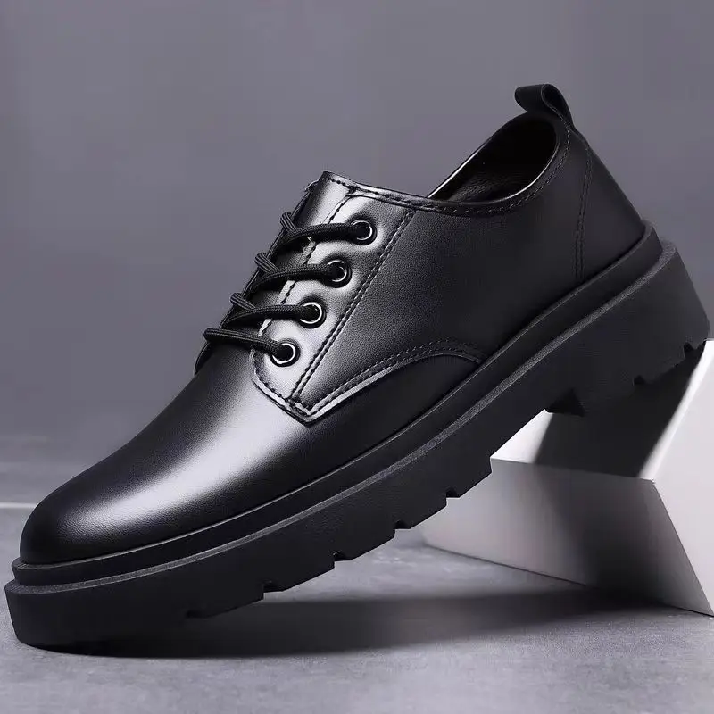 Leather Shoes Men Shoe Casual Shoes Business Thick Soles Trendy Versatile Designer Loafers Men Anti Slip Shoe for Men Zapatillas