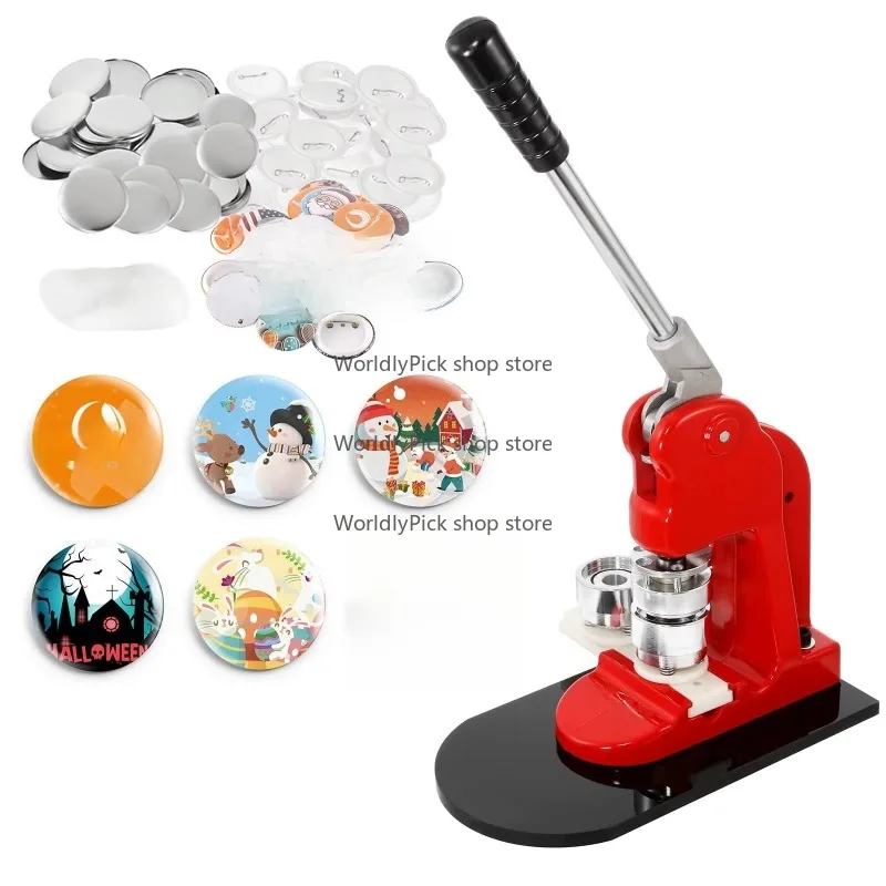 Children's DIY Metal round Button Badge Maker Manual Badge Making Machine for Creative round Pin Craft