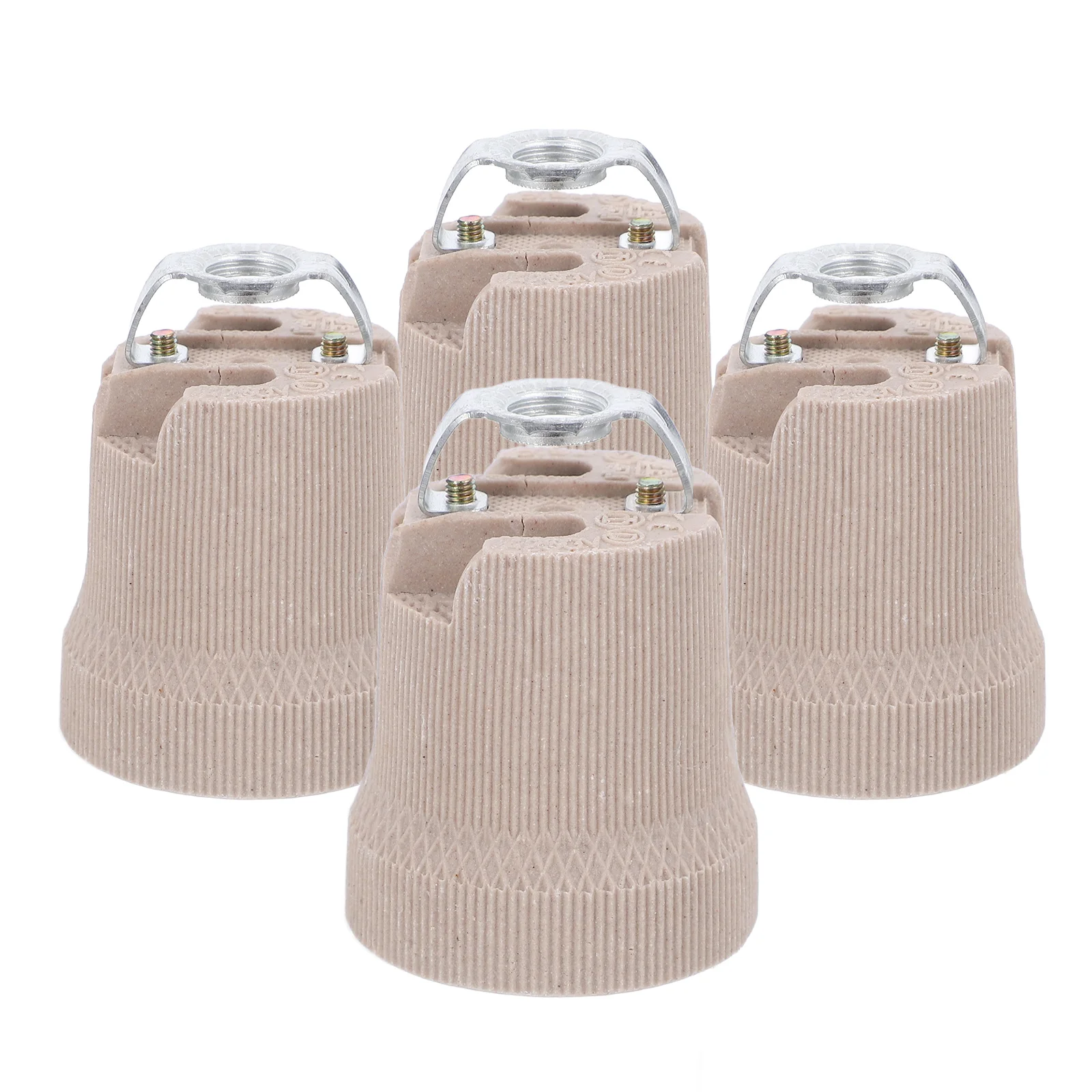 

4Pcs E27 Lamp Holder Ceramic Socket Insulation Light Bulb Base Replacement High Temperature Screw Base Practical Ceiling