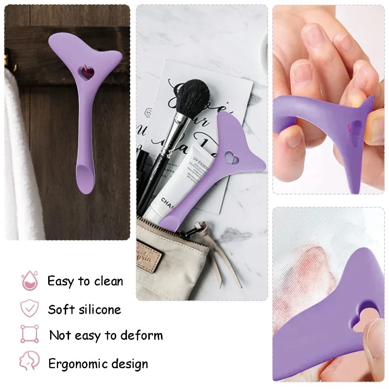 4Pc Reusable Silicone Eyeliner Aid Mascara Shield Eyeliner Eyelash Eyeshadow Lipstick Applicator Multifunctional Eye Makeup Tool view 4