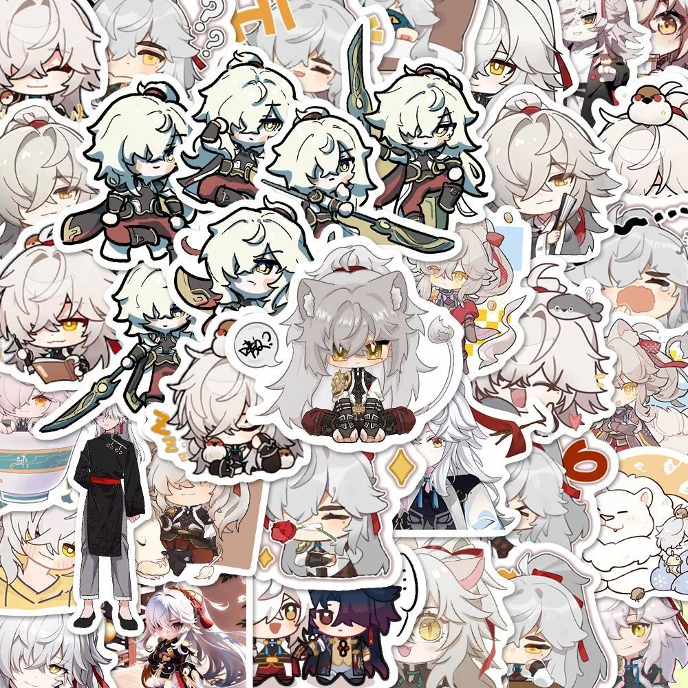 Sunsyea Honkai: Star Rail Merch Fans Collection Role Stickers Jing Yuan 48 Pieces