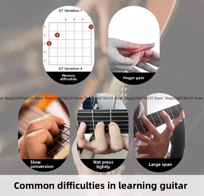 مساعد الجيتار، مساعد وتر شعبي بزر واحد، زر التدريب، ناقل حركة أوتوماتيكي مبتدئ، الوقاية من آلام المبتدئين