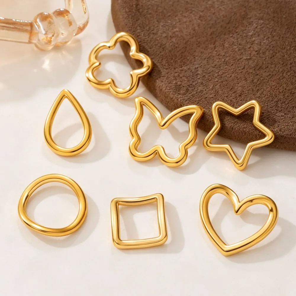 10pcs/Lot Stainless Steel Love Heart Butterfly Shape Charms Pendant For Handmade DIY Jewelry Necklace Earring Making Accessories