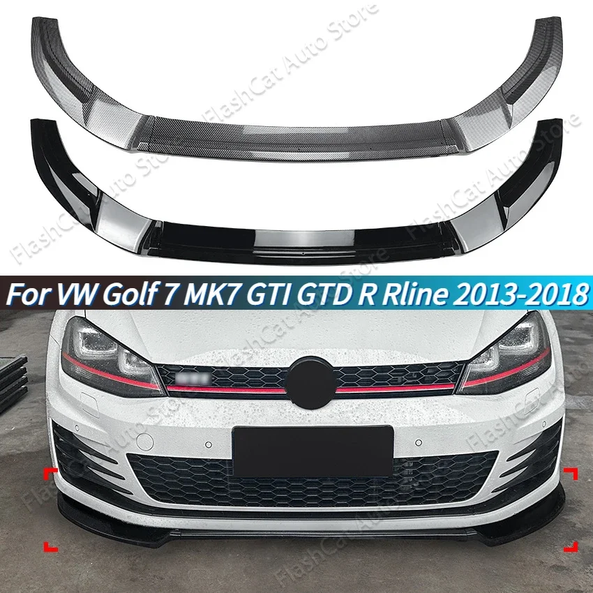 Golf 7 GTI Car Front Bumper Lip Lower Splitter Diffuser Body Kit Spoiler Trim For VW Golf 7 MK7 GTI GTD GTE R Rline 2012-2018