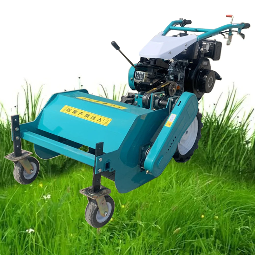 Walk-behind Small Grass Crusher Orchard Lawn Mower Tree Wasteland Weeding Crusher