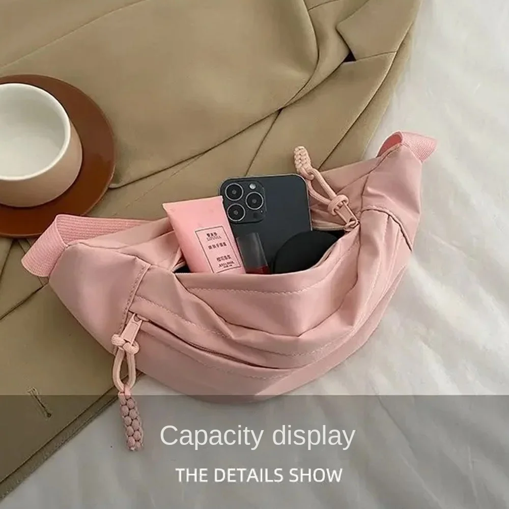 Half Moon Women's Chest Bag New Oxford Cloth Large Capacity Crossbody Bag Multifunctional Waterproof Waist Bags Travel